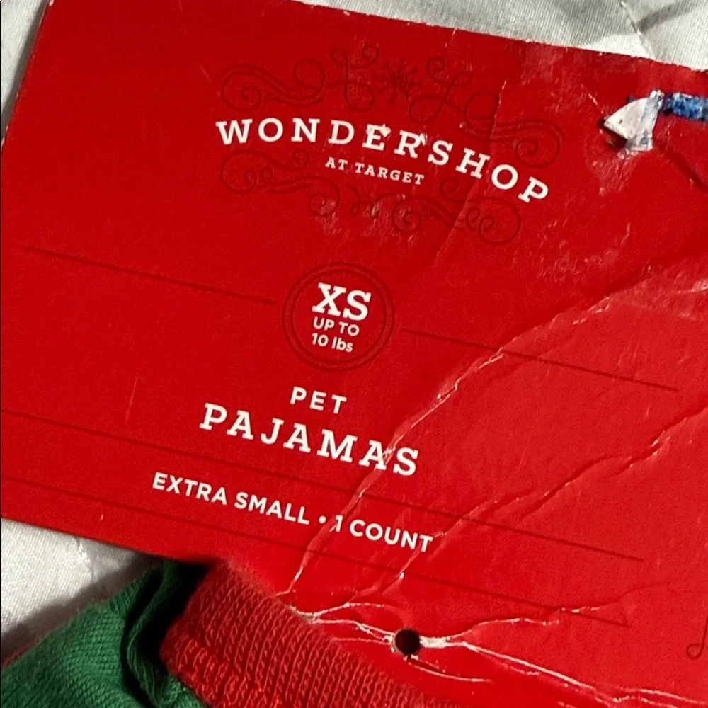 Wondershop Festive Green Dog Pajamas with Red and Gold Accents